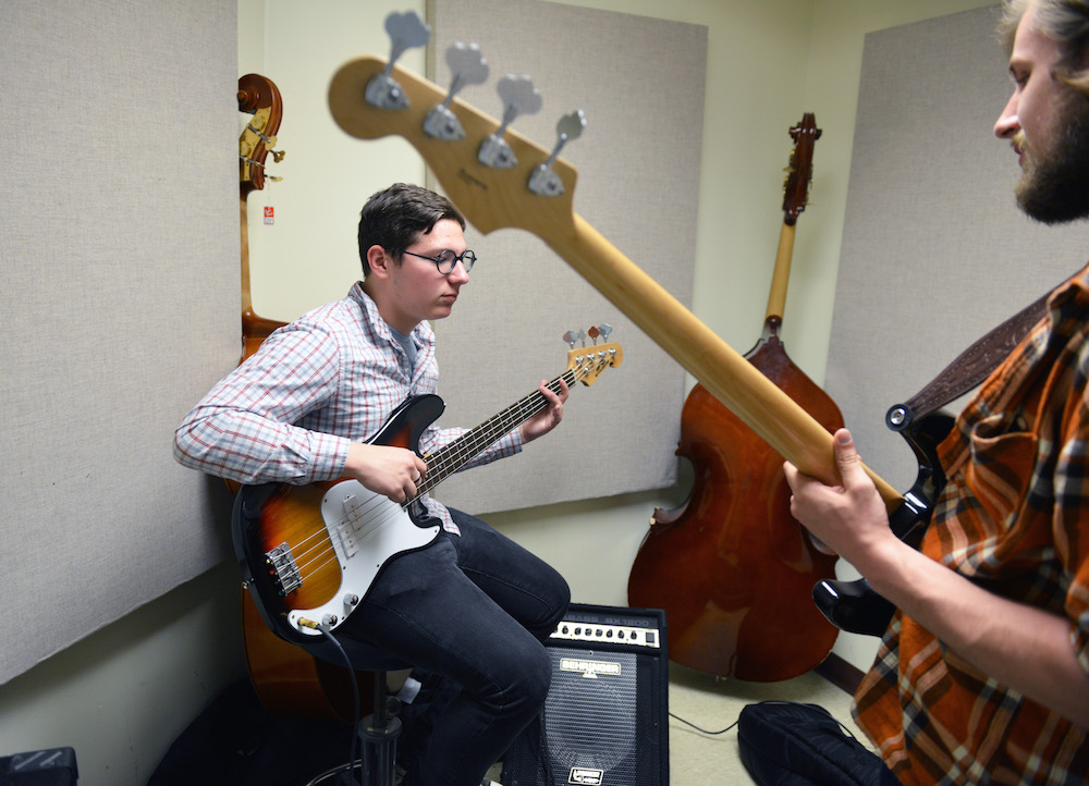 Two guitar players